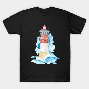 Blue wave on the Pierres Noires lighthouse T-Shirt